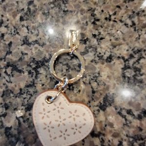 Coach heart keychain